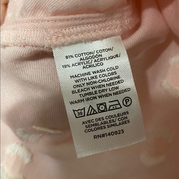 LOFT Pink & white cotton blend Dot Pullover Blouse top shirt size LARGE - Picture 10 of 11